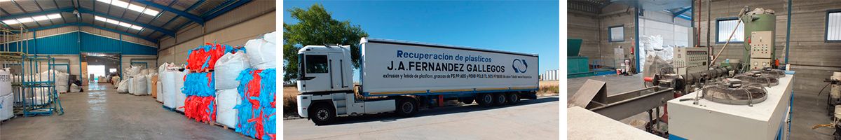 3 fotos de la nave y camión de la empresa